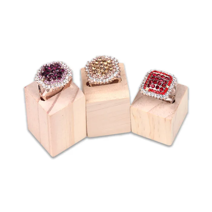 JPIDisplay Rings 3 Piece Tiered Natural Wood Jewelry Display Ring Stands JPIDisplay Rings 3 Piece Tiered Natural Wood Jewelry Display Ring Stands