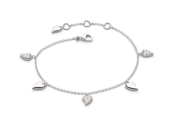 Kit Heath Desire Cherish Pave Heart Station Bracelet SI3443 Kit Heath Bracelets Kit Heath Desire Cherish Pave Heart Station Bracelet SI3443 Kit Heath Bracelets