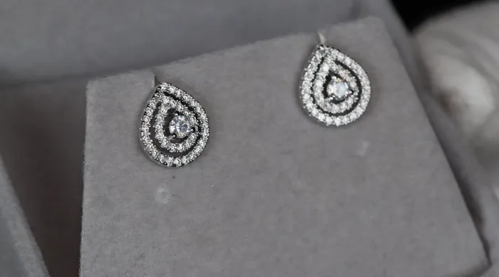 Lab Diamonds London Earrings Womens Diamond Ear Studs Pear cut diamond ear studs