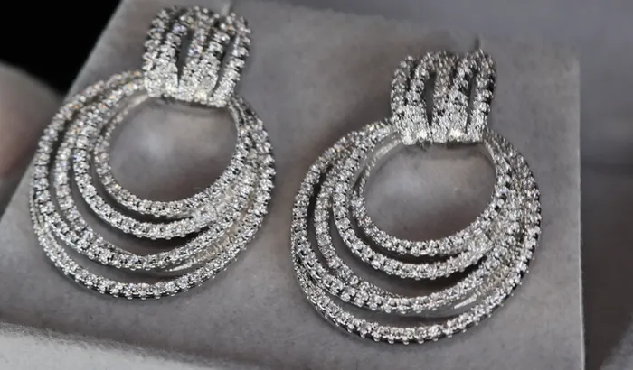 Lab Diamonds London Earrings Womens Diamond Hoop Earrings Womens Silver Diamond Earrings