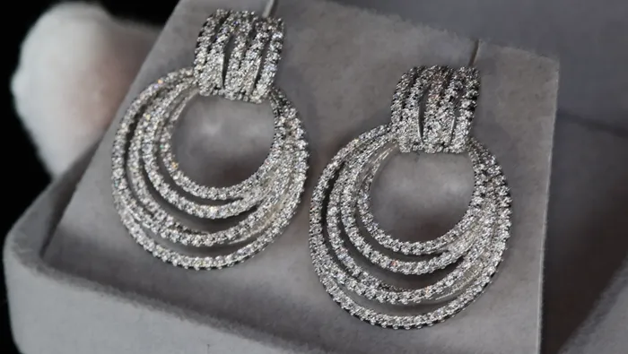 Lab Diamonds London Earrings Womens Diamond Hoop Earrings Womens Silver Diamond Earrings