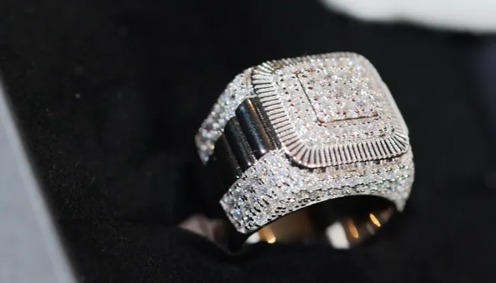 Lab Diamonds London Lab Grown Diamond Hip Hop Rings Mens Big Moissanite Diamond Ring Rings