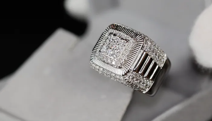 Lab Diamonds London Lab Grown Diamond Hip Hop Rings Mens Big Moissanite Diamond Ring Rings
