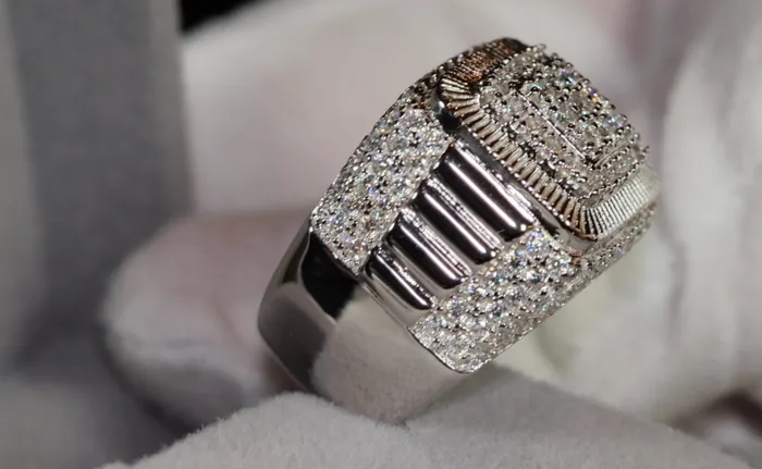 Lab Diamonds London Lab Grown Diamond Hip Hop Rings Mens Big Moissanite Diamond Ring Rings