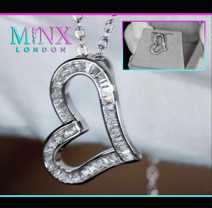 Lab Diamonds London Necklaces Diamond Heart Pendant Silver Diamond Heart Pendant Lab Diamonds London Necklaces Diamond Heart Pendant Silver Diamond Heart Pendant
