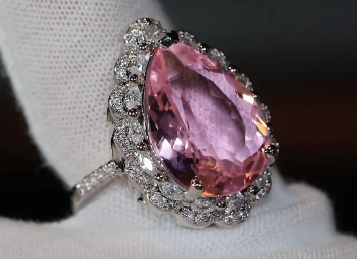 Lab Diamonds London Pink Diamond Ring Teardrop Ring Pear Shape Ring Rings