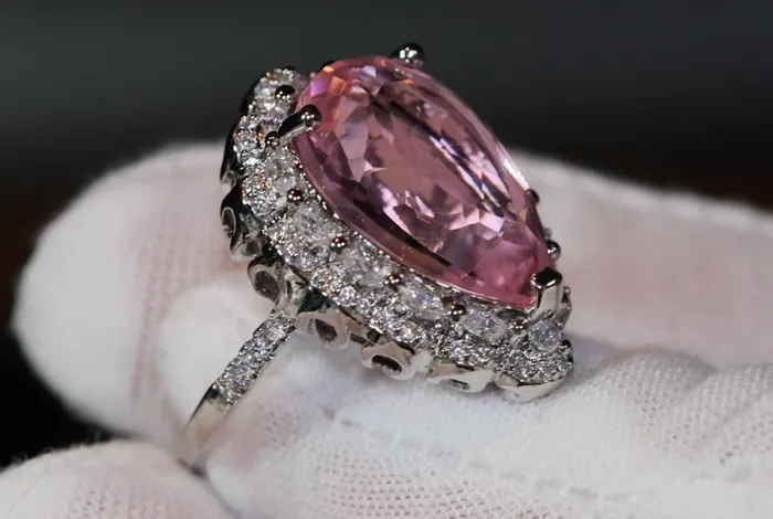 Lab Diamonds London Pink Diamond Ring Teardrop Ring Pear Shape Ring Rings