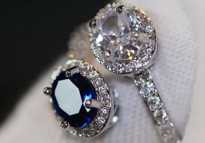 Lab Diamonds London Rings Womens Blue Diamond Ring Blue Oval Diamond Ring