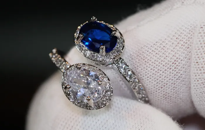 Lab Diamonds London Rings Womens Blue Diamond Ring Blue Oval Diamond Ring