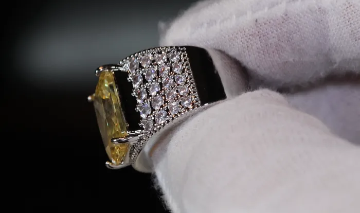 Lab Diamonds London Rings Womens yellow diamond ring mens yellow diamond rings big yellow diamond ring Mens Iced Out Ring