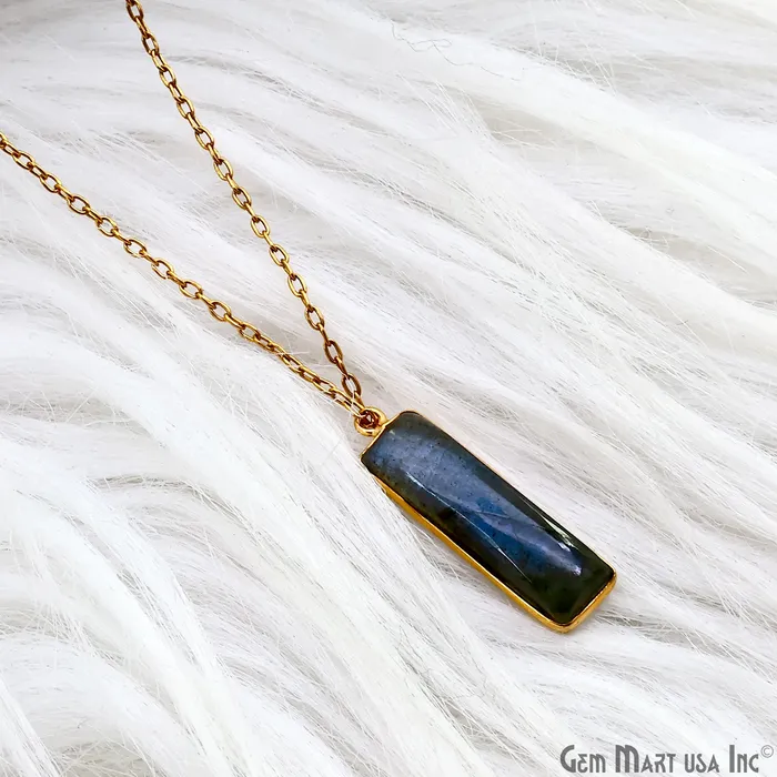 Labradorite Rectangle Gold Plated Cabochon BarTag Pendant 29x7mm GemMartUSA PreStyled Sets Labradorite Rectangle Gold Plated Cabochon BarTag Pendant 29x7mm GemMartUSA PreStyled Sets