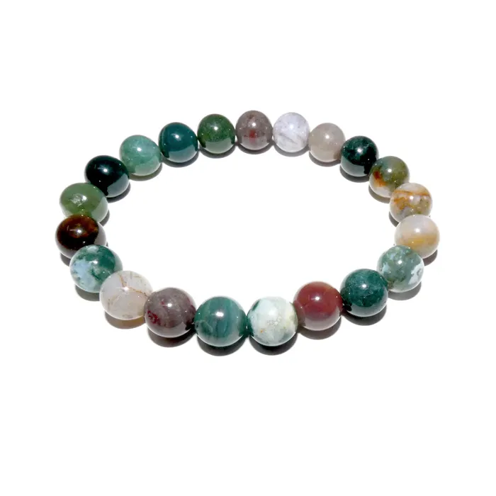 Lily Rose Jewelry Bracelets Indian Agate Growing Beauty Inner Wisdom 10mm Stretch Bracelet