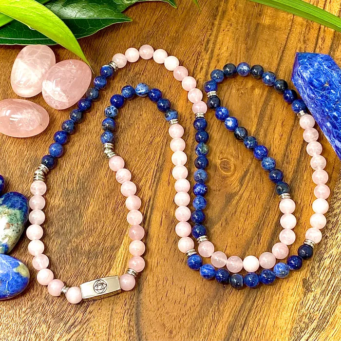Lily Rose Jewelry Co Bracelets Last one 8mm Elizabeth April Channeled Arcturian Sacred Geometry Limited Edition Cosmic Species Stretch Mala Bracelet Necklace