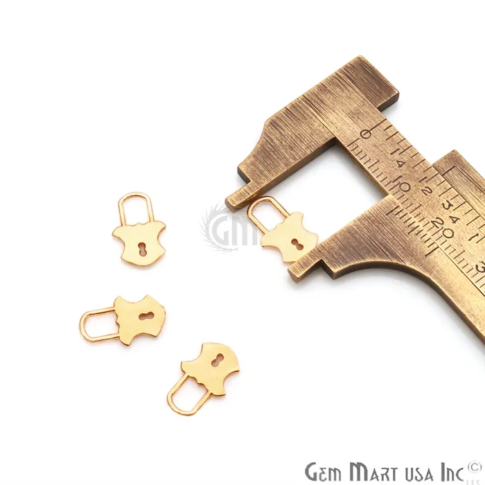 Lock Shape 13x8mm Gold Plated Finding Charm DIY Jewelry GemmartUSA Charm Necklaces Lock Shape 13x8mm Gold Plated Finding Charm DIY Jewelry GemmartUSA Charm Necklaces