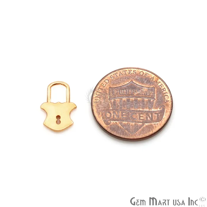 Lock Shape 13x8mm Gold Plated Finding Charm DIY Jewelry GemmartUSA Charm Necklaces Lock Shape 13x8mm Gold Plated Finding Charm DIY Jewelry GemmartUSA Charm Necklaces