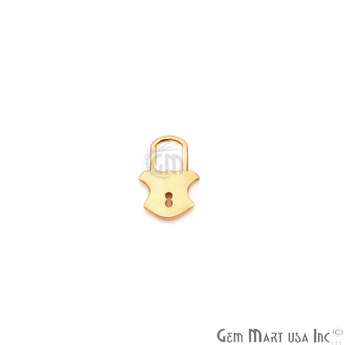 Lock Shape 13x8mm Gold Plated Finding Charm DIY Jewelry GemmartUSA Charm Necklaces Lock Shape 13x8mm Gold Plated Finding Charm DIY Jewelry GemmartUSA Charm Necklaces