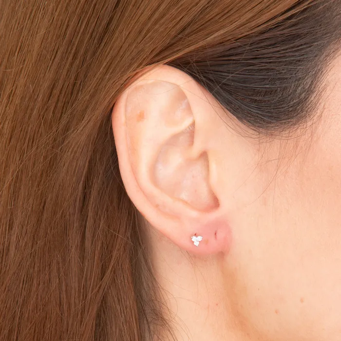 Lotus Barbell Stud Cartilage Earrings Camile Stone Earrings