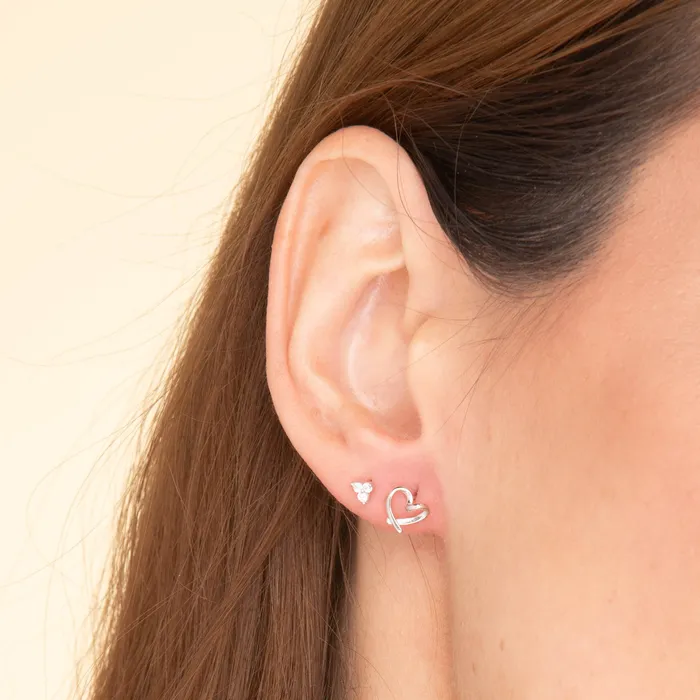 Lotus Barbell Stud Cartilage Earrings Camile Stone Earrings