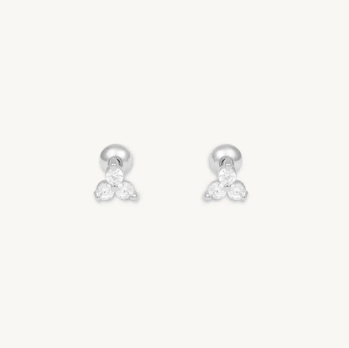 Lotus Barbell Stud Cartilage Earrings Camile Stone Earrings