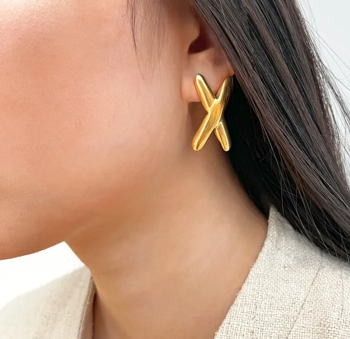 MAI DSIRE Earrings ETTA GOLD X EARRINGS