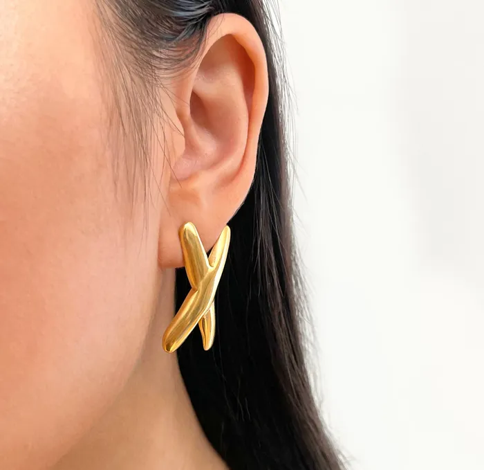 MAI DSIRE Earrings ETTA GOLD X EARRINGS