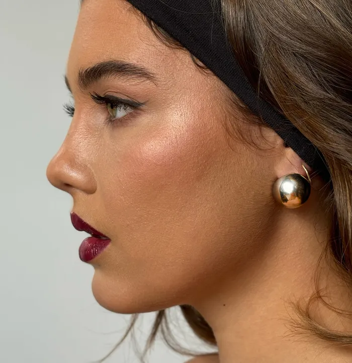 MAI DSIRE Earrings MARYLYN SILVER DOME EARRINGS
