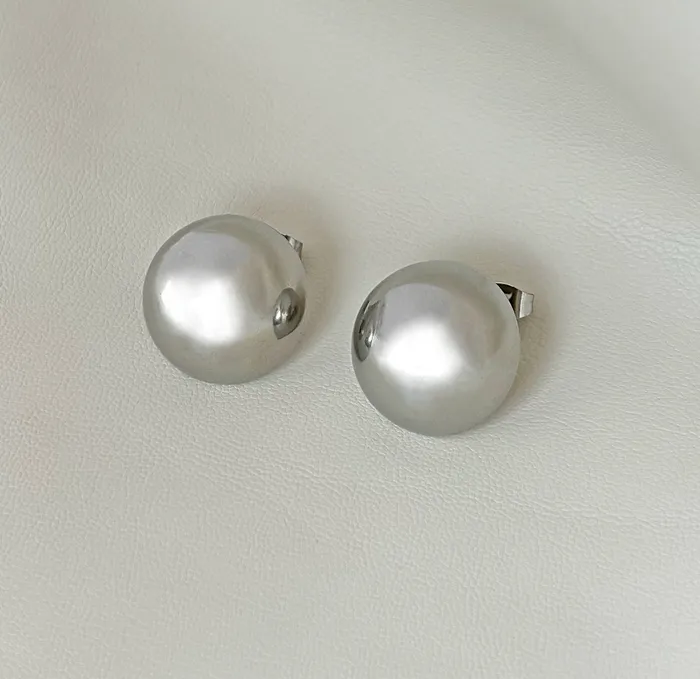 MAI DSIRE Earrings MARYLYN SILVER DOME EARRINGS