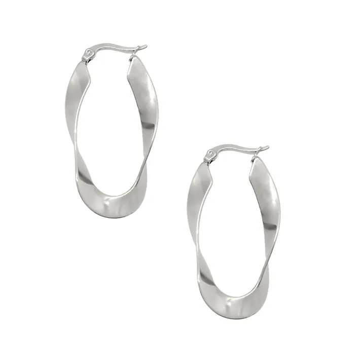 Mai Dsire Earrings PERLA TWIST HOOP SILVER EARRINGS SAMPLE