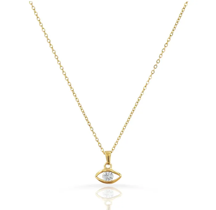 Mai Dsire Necklaces CLARETTE GOLD EVIL EYE PENDANT NECKLACE