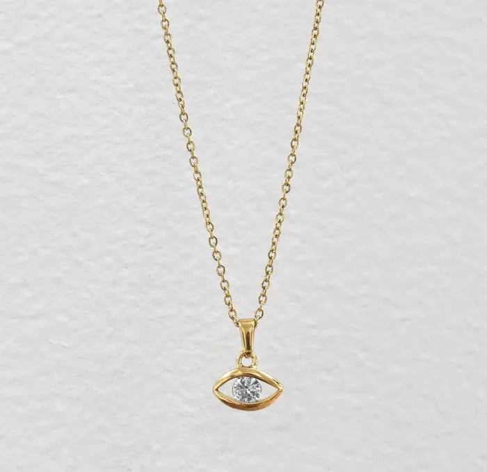 Mai Dsire Necklaces CLARETTE GOLD EVIL EYE PENDANT NECKLACE