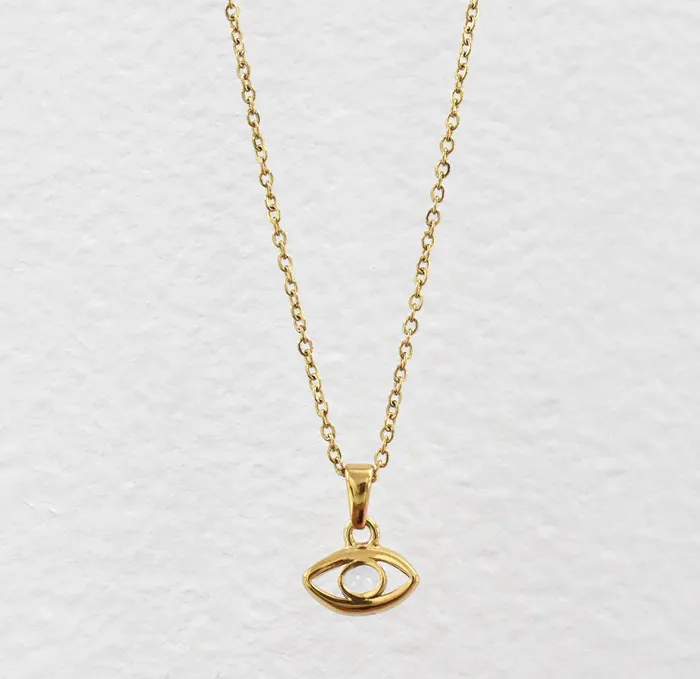 Mai Dsire Necklaces CLARETTE GOLD EVIL EYE PENDANT NECKLACE