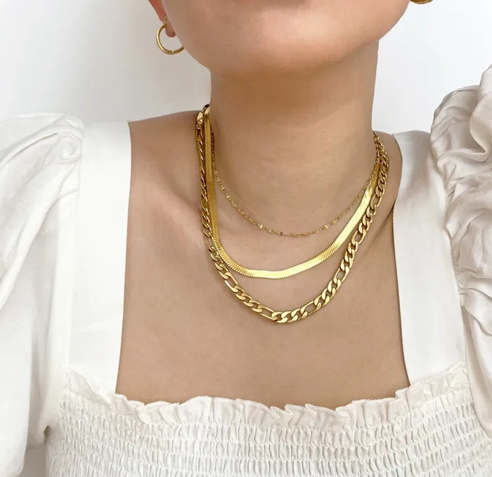 Mai Dsire Necklaces ELSIE GOLD DAINTY LACE CHAIN NECKLACE SAMPLE