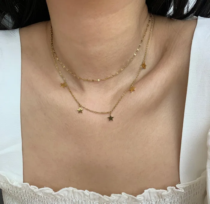 Mai Dsire Necklaces ELSIE GOLD DAINTY LACE CHAIN NECKLACE SAMPLE