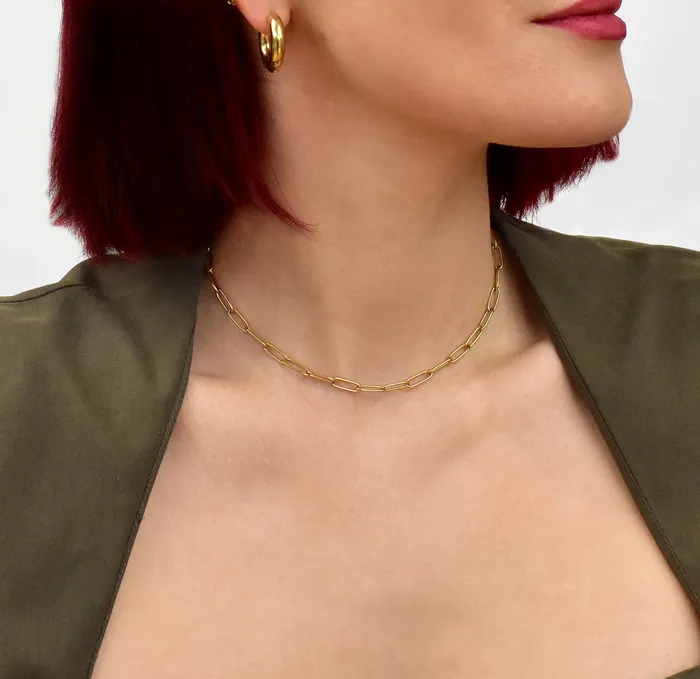 Mai Dsire Necklaces GOLD PAPERCLIP CHAIN NECKLACE SAMPLE