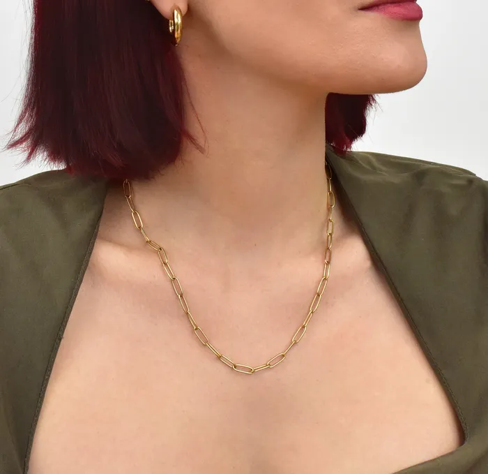 Mai Dsire Necklaces GOLD PAPERCLIP CHAIN NECKLACE SAMPLE