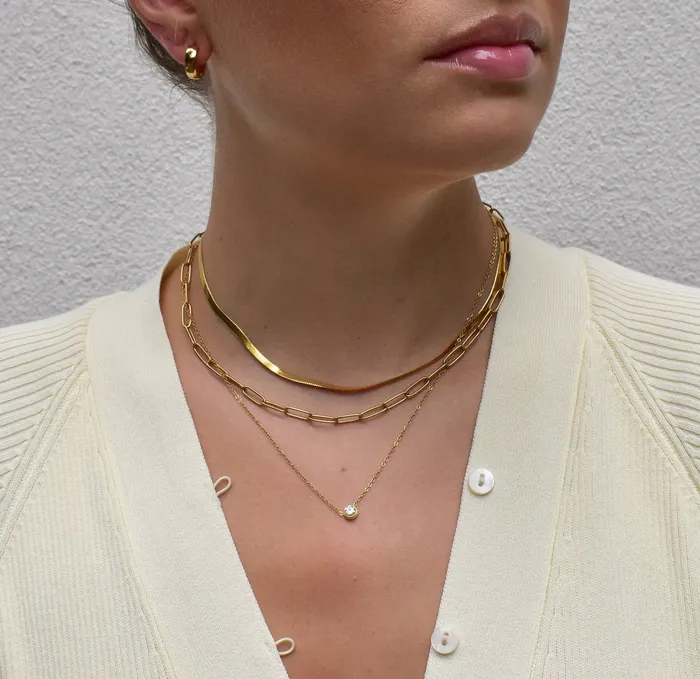 Mai Dsire Necklaces GOLD PAPERCLIP CHAIN NECKLACE SAMPLE