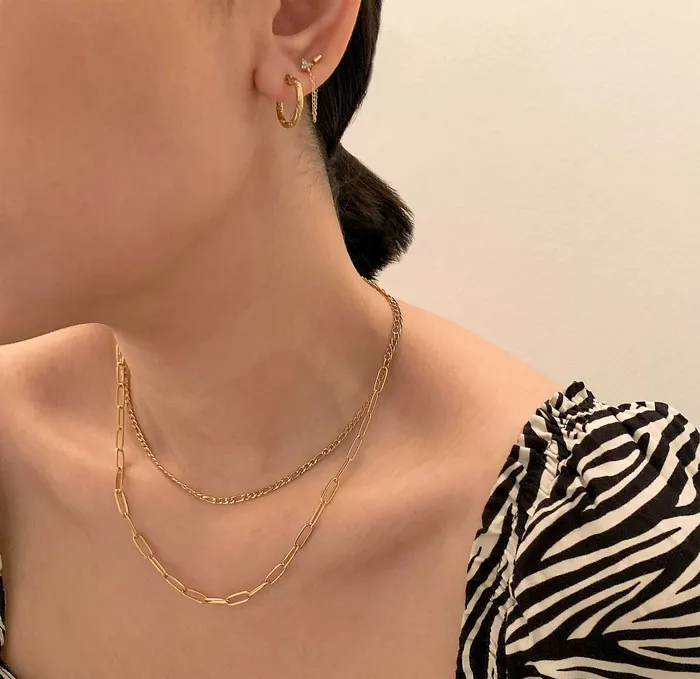 Mai Dsire Necklaces GOLD PAPERCLIP CHAIN NECKLACE SAMPLE