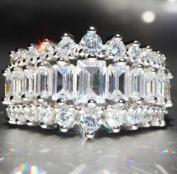 Minx London Rings Engagement Ring Big Womens Ring Baguette Ring Engagement Ring Diamond Big diamond ring Engagement rings Big Diamond Rings