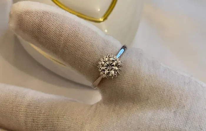 ML Rings 1ct Womens Moissanite Engagement Ring