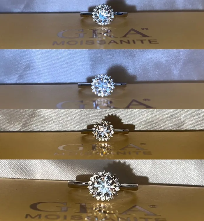 ML Rings 1ct Womens Moissanite Engagement Ring