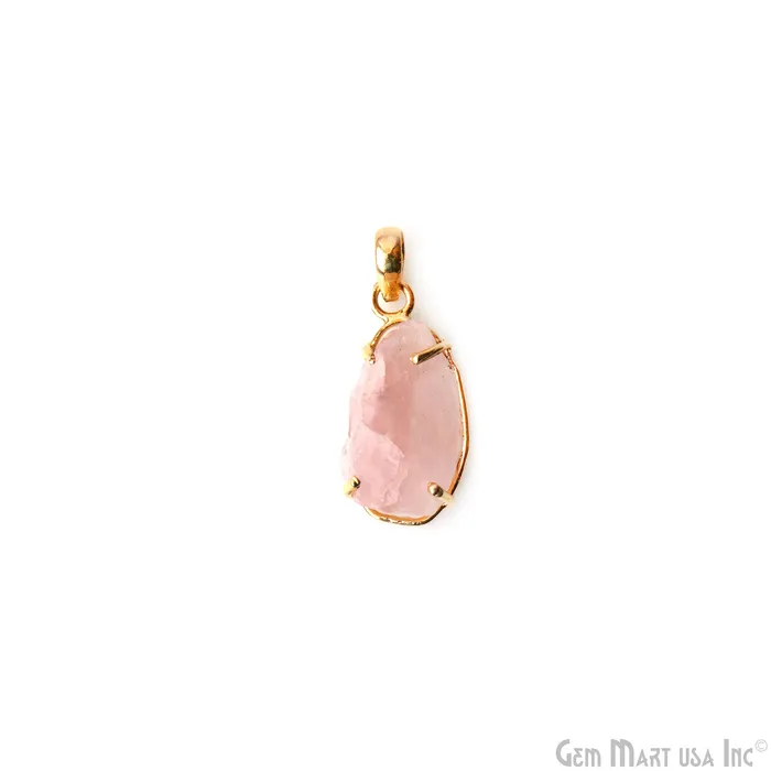Natural Morganite Organic 28x13mm Gold Plated Prong Setting Single Bail Gemstone Pendant GemMartUSA Necklaces Natural Morganite Organic 28x13mm Gold Plated Prong Setting Single Bail Gemstone Pendant GemMartUSA Necklaces
