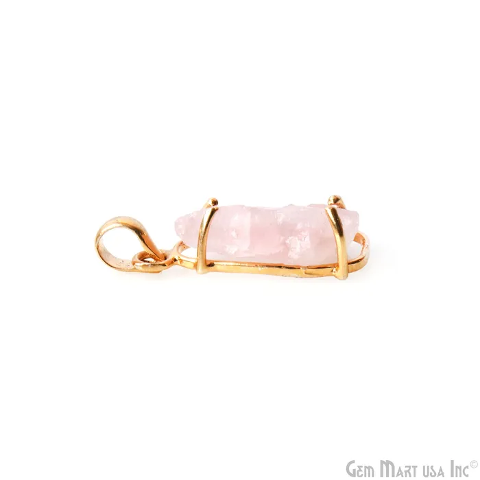 Natural Morganite Organic 28x13mm Gold Plated Prong Setting Single Bail Gemstone Pendant GemMartUSA Necklaces Natural Morganite Organic 28x13mm Gold Plated Prong Setting Single Bail Gemstone Pendant GemMartUSA Necklaces