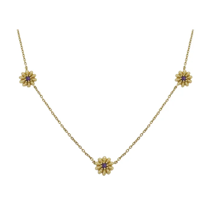 Necklaces acemijewelry Amethyst Daffodil Necklace