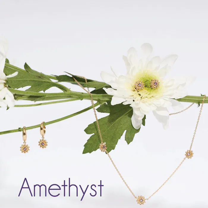 Necklaces acemijewelry Amethyst Daffodil Necklace