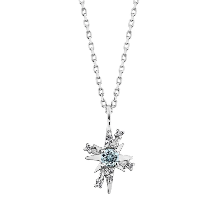 Necklaces acemijewelry Blue Topaz 12 Fortune Star Necklace