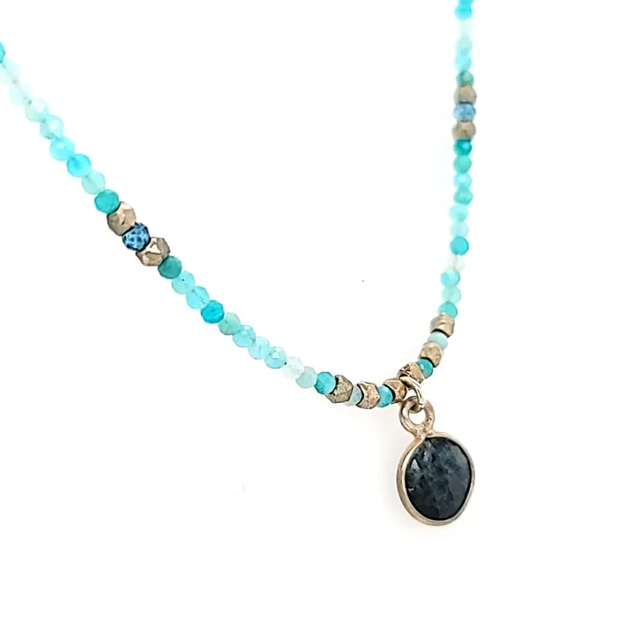 Necklaces AVF AVF Amazonite Beaded Necklace SI2808