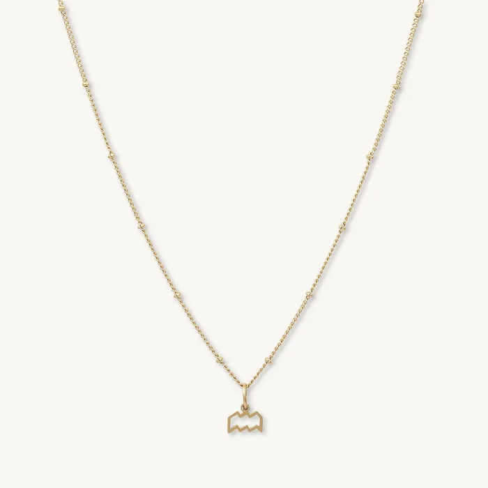 Necklaces Camile Stone Aquarius Pendant Zodiac Star Sign Necklace
