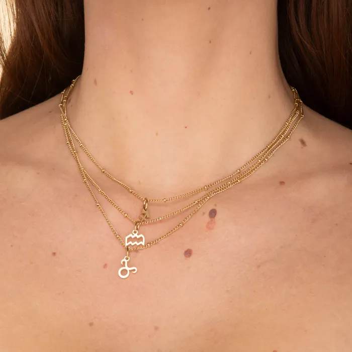 Necklaces Camile Stone Aquarius Pendant Zodiac Star Sign Necklace