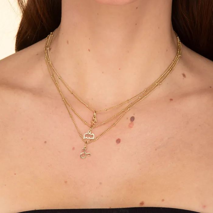 Necklaces Camile Stone Aquarius Pendant Zodiac Star Sign Necklace