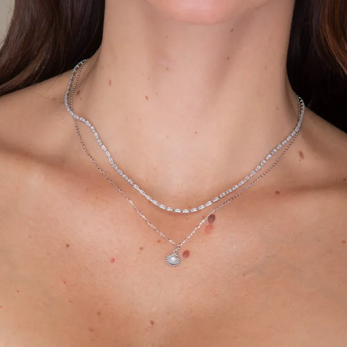 Necklaces Camile Stone Baguette Tennis Necklace